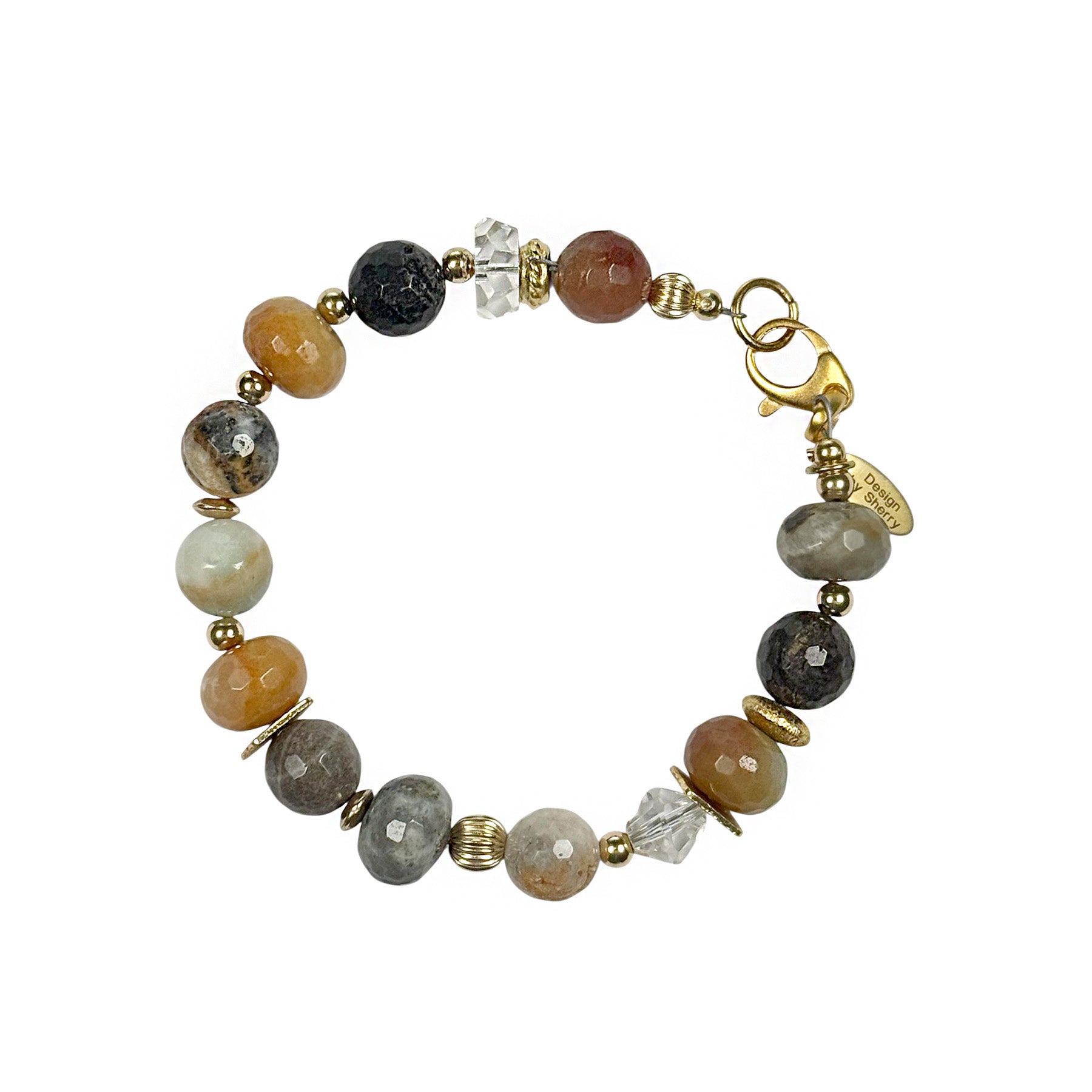 AMAZONITE BRACELET WITH 12K GOLD