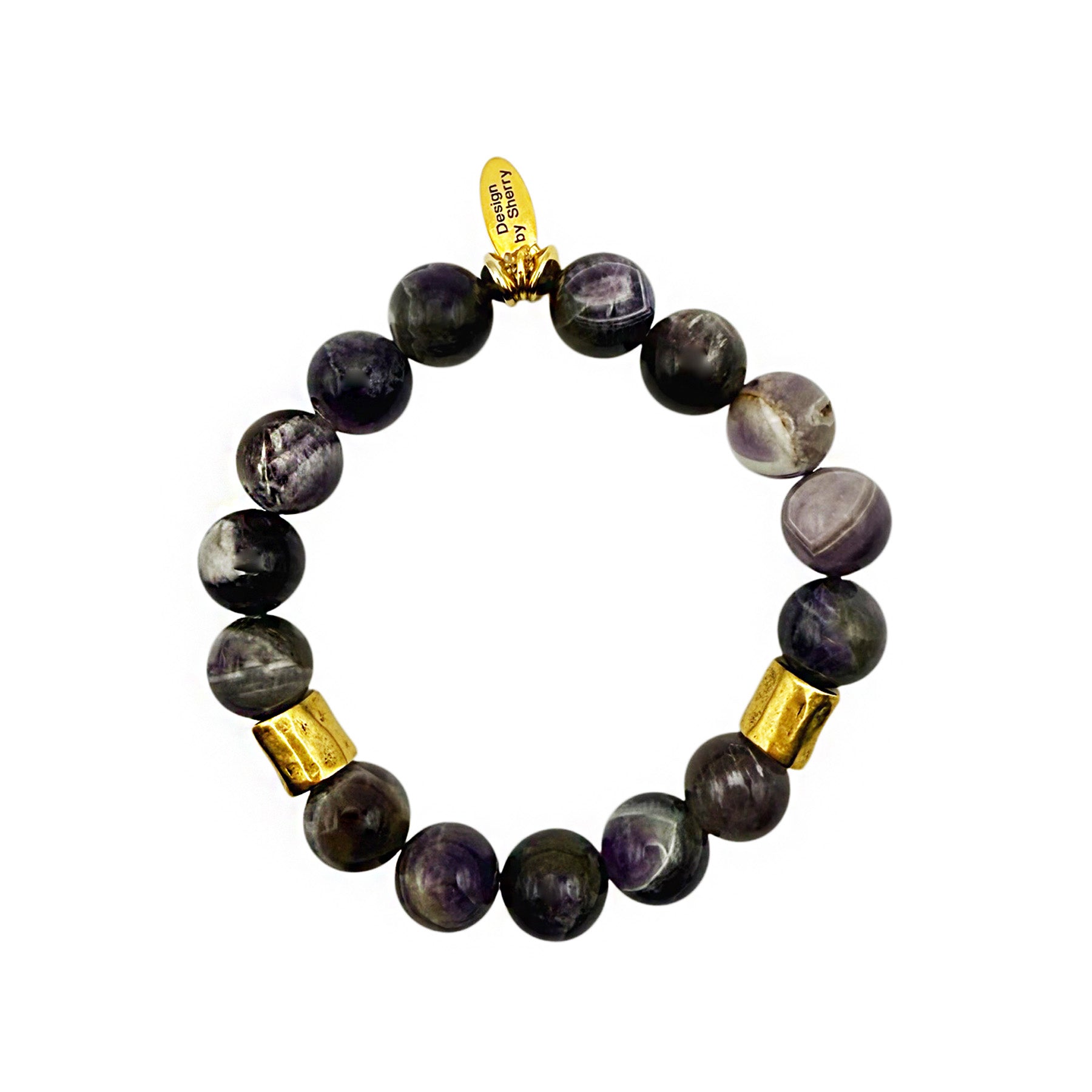 AMETHYST AND ANTIQUE GOLD BRACELET