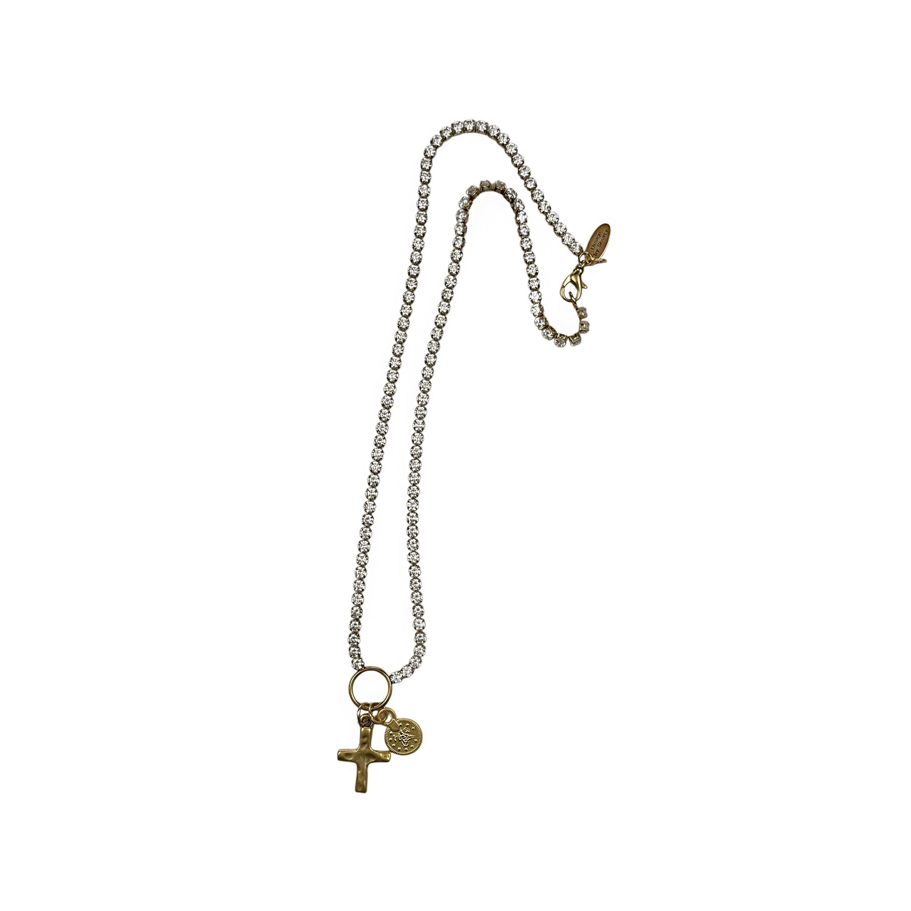 12K GOLD NECKLACE WITH CHARMS 16"