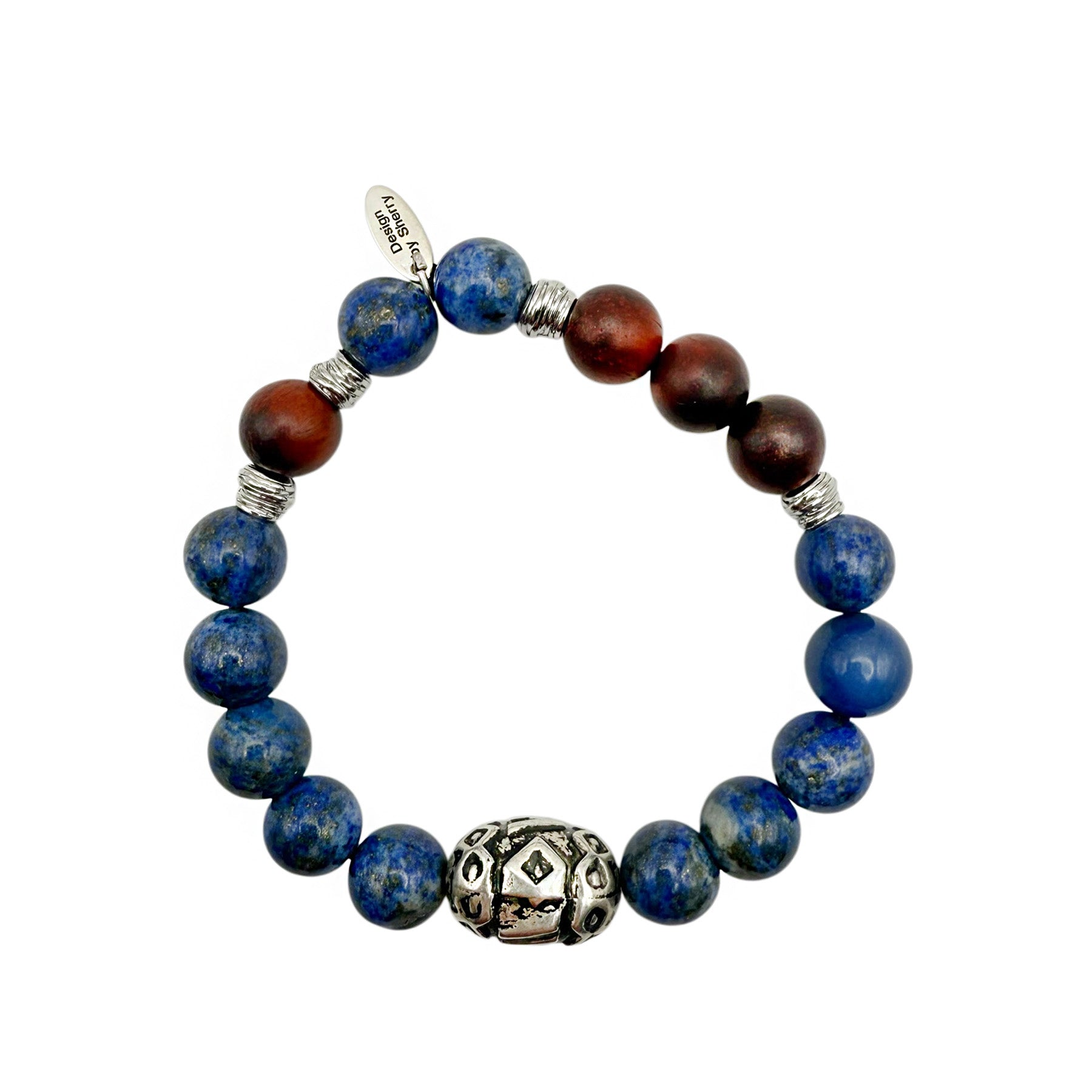 MEN'S LAPIS LAZULI AND SILVER BRACELET