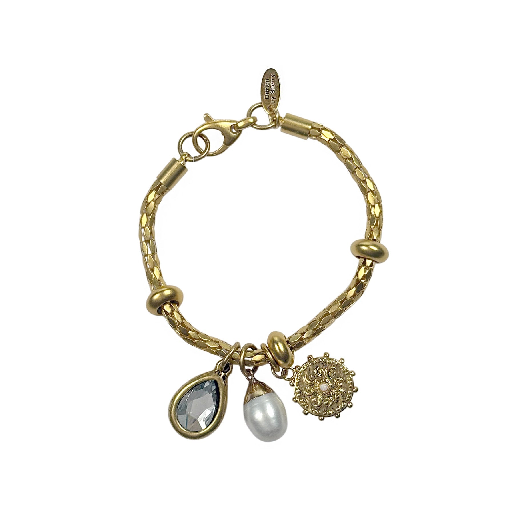 12K BRACELET WITH CHARMS