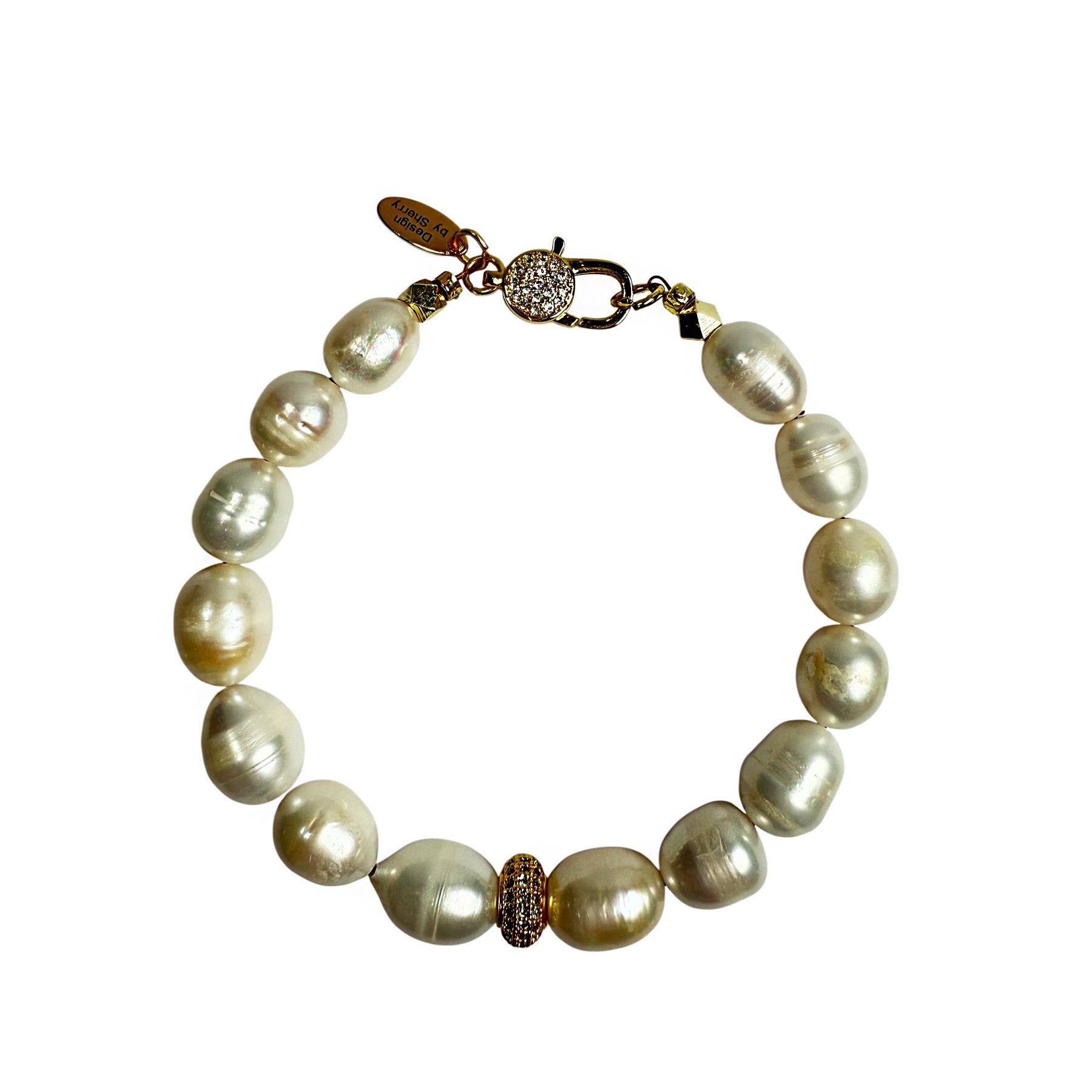 FRESHWATER PEARLS BRACELET WITH 14K GOLD CLASP