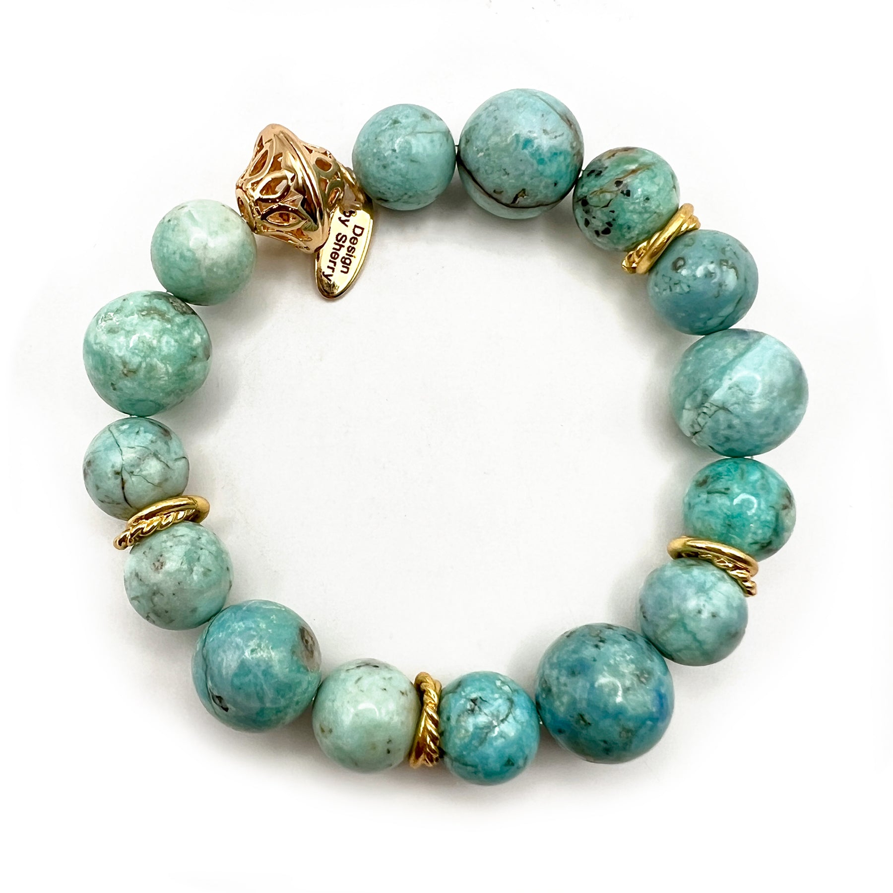 PERUVIAN OPAL BRACELET WITH GOLD