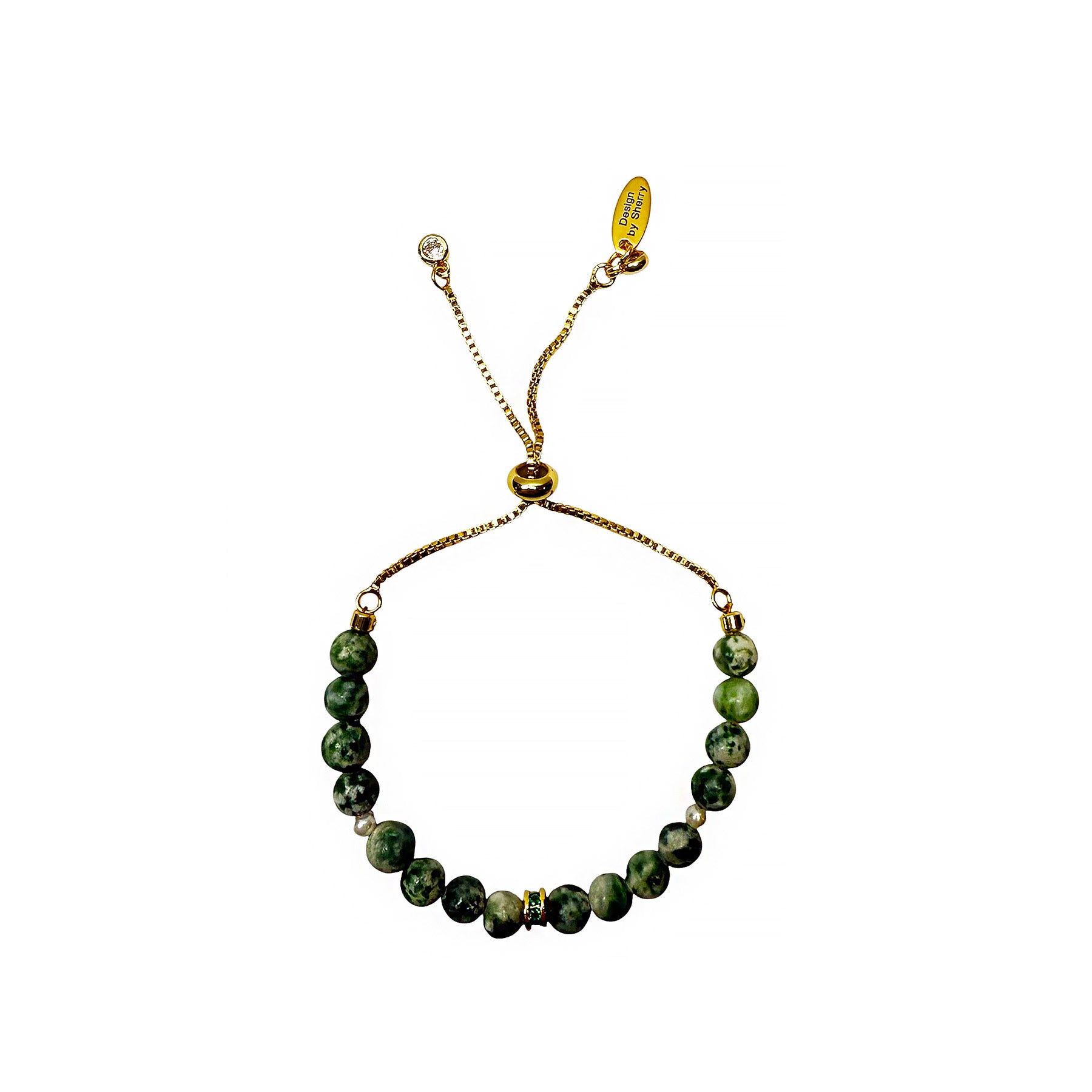 GOLD PEARL AND 18K  RETRACTABLE CHAIN BRACELET